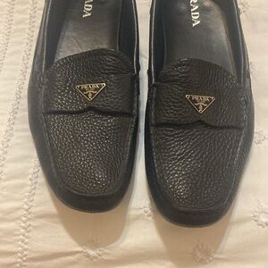Prada Textured Black Men's Loafers